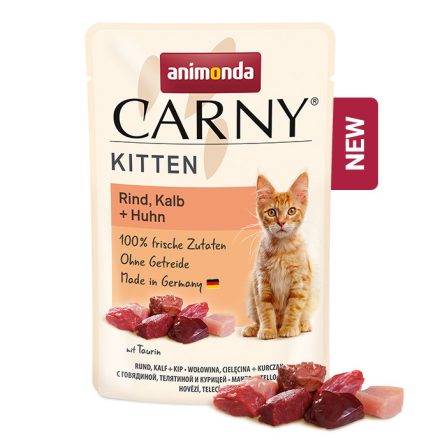 Animonda Carny Kitten 85g alutasak  marha- borjú -csirke  (83076)