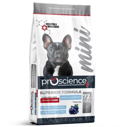 ProScience Mini Sterilised Dog Lamb & Blueberry hipoallergén bárány-áfonya kutyatáp ivartalanított kistestű felnőtt kutyának 7kg