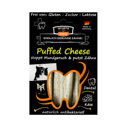 Qchefs Puffed Cheese Természetes fogtisztító stick kutyáknak 72g