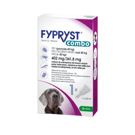 Fypryst Combo spot on kutyáknak XL 40kg fölött (4,02mg) 1 ampulla lejárat közeli