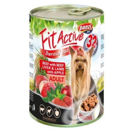 FitActive dog konzerv marha-máj-bárány almával 415g