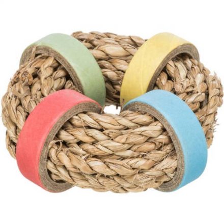 Trixie 61826 Seagrass Toy - tengerifű, karton játék rágcsálók részére (Ø8cm)