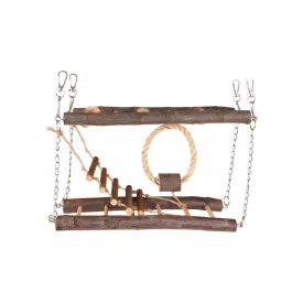 Flamingo fa függőhíd madaraknak 17x27cm