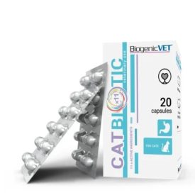   BiogenicVet Catbiotic probiotikum és prebiotikum-kombinált kiegészítő emésztőrendszeri problémára macskának 20db
