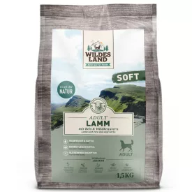   Wildes Land Soft félnedves táp báránnyal és rizzsel kutyáknak 1,5kg
