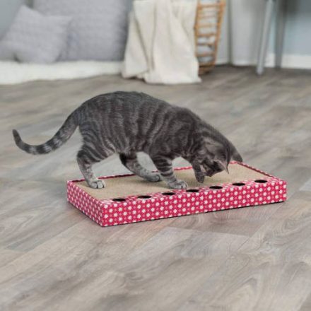 Trixie 48005 Scratching Cardboard - kaparó kartonból, labdákkal (pink) 48×5×25cm