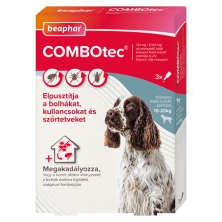 Beaphar COMBOtec Spot-on M bolha- és kullancsirtó közepes testű kutyáknak 3x134mg