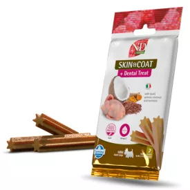   N&D Quinoa Dog Skin&Coat Dental Quail bőr és szőrzet támogató, fogtisztító jutalomfalat kutyának Mini 60g