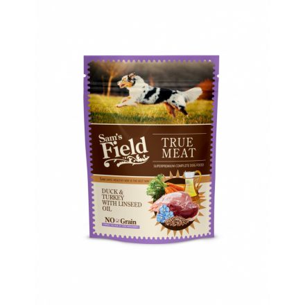 Sam's Field True Meat kacsa, pulyka és lenmagolaj alutasakos eledel 260g