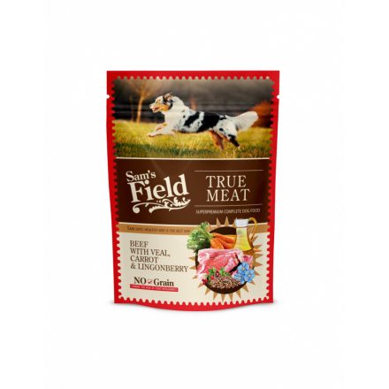 Sam's Field True Meat marha, borjú, répa és vörösáfonya alutasakos eledel 260g