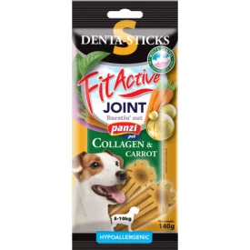   FitActive Hypoallergenic Denta-Sticks Joint Collagen & Carrot - Ízülettámogató és fogtisztító rágórudak "L" 170g
