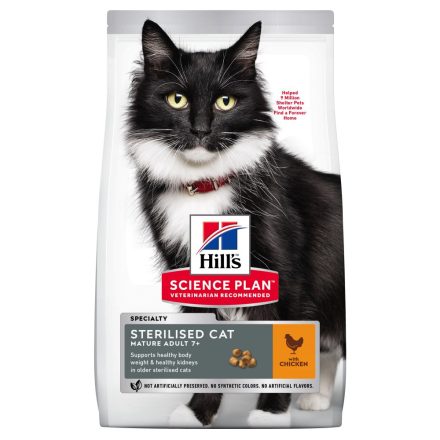 Hill's SP Feline Mature Adult 7+ Sterilized Chicken száraz eledel 1,5kg