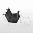 Trixie 1348 Protective Car Seat Cover with Side Parts, dividable - autós üléstakaró (hátsó ülésre,fekete) 1,50x1,35m