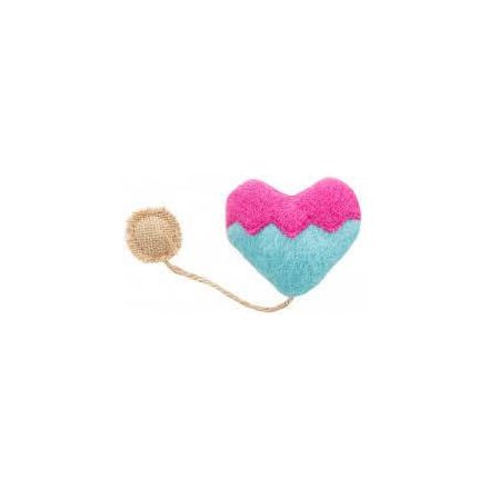 Trixie 45537 Hearth Toy - macskamentás szív formájú plüss játék (8cm/18cm)
