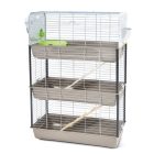 SAVIC Caesar 3 Triple Knock Down 3 - 3 emeletes ketrec nyulak részére, ezüst (100x50x143cm)