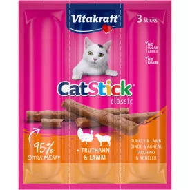  Vitakraft cat sticks kiegészítő eledel pulykával és báránnyal