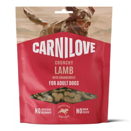 Carnilove Dog Crunchy Snack Bárányhús Vörösáfonyával- jutalomfalat kutyák részére 200g