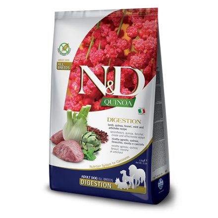 N&D Dog Quinoa Digestion Adult Medium&Maxi bárány (emésztési problémákra) száraz kutyatáp 2,5kg