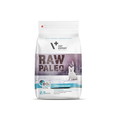 Raw Paleo Puppy Large Monoprotein Fresh Free Run Turkey száraz eledel 2,5kg