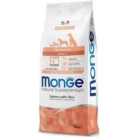   Monge Dog Adult Monoprotein All Breeds lazac-rizs száraztáp kutyának 15kg