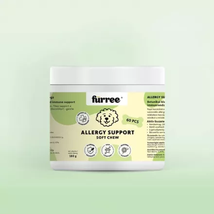Fürree Allergy Support Soft Chew funcionális jutalomfalat a bőr és immunrendszer egészségéért 60db