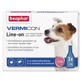   Beaphar Vermicon Line On Small - Spot On kistestű kutyák részére (<15kg) 3x1,5ml